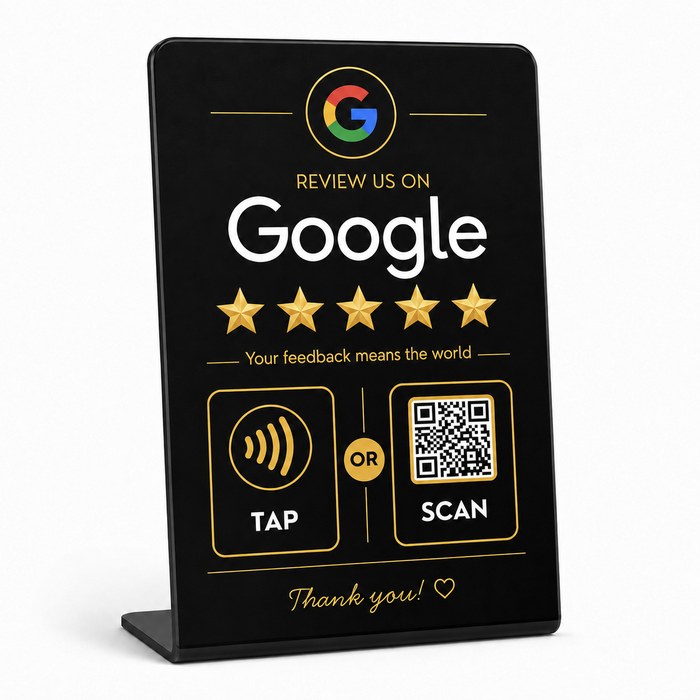 NGTAPZ Google Review stand card